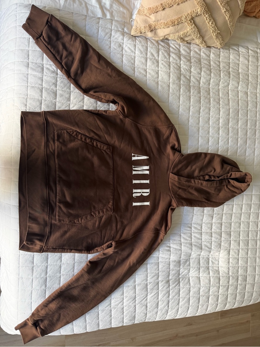 AMIRI Chocolate Brown Embossed Logo Sweatshirt